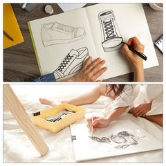 6 x 8″ 160GSM Loose Leaf Sketch Book, 150 Pages 75 Sheets Art Sketchbook