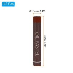 Brown Oil Pastels, 12Pcs Soft Oil Crayons Creamy Pastels Stick Art