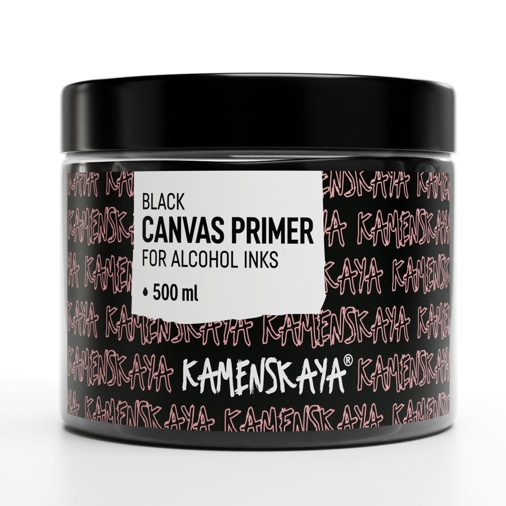 Black Acrylic Gesso Primer for Alcohol Ink Painting on Canvases,16.9 fl oz (5…