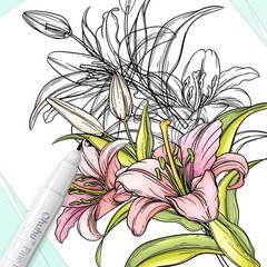 Ohuhu Fineliner Pens Micro Drawing Pens: 8-size 1 Count (Pack of 8), Black