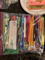1 LB Bag Of Pens And Pencils Various Brands Art Supplies