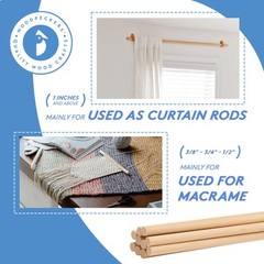 Wooden Dowel Rods 1-1/4 x 36 inch, Unfinished Sticks Crafts & DIY | Woodpeckers
