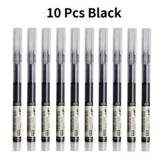 10Pcs/Set High Quality Needle Type Gel Pens Straight Liquid Ballpoint Pen School