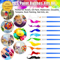 100Pcs Small Paint Brushes Bulk, Flat Top Acrylic Classroom Brush for Kids Mini