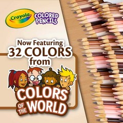 Crayola Colored Pencil Set, Colors of the World, 150 Ct, Back to School Supplies
