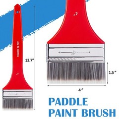 Flat Paddle Paint Brush with Long Handle Large Scale Brush for Oil and Acryli…