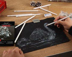White Charcoal Pencils Set – 12 Piece Sketch Highlight White Pencils Set for …