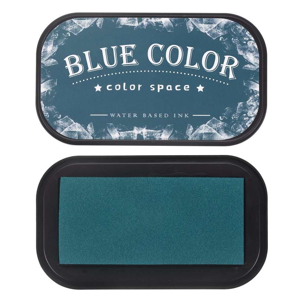 Blue Large Ink Pads for Stamps, Fingerprint, Scrapbooking, 3.8 x 2.1 Inch