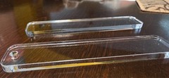 100 pack 5″ L x 1″ W x 1/4″ Thick Clear Acrylic Name Plate or Keychain Blanks