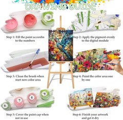 HITIRECOVI Paint by Numbers Kits for 16×20in(Frameless), Hummingbird