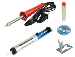 5 Pc Soldering Iron Set,30W ,UL Approved,10G Solder Lead Free, Desoldering Wick