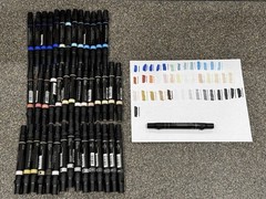 Lot of 43 Prismacolor Premier Markers Double Ended PM Series Dual Broad/Fine Tip