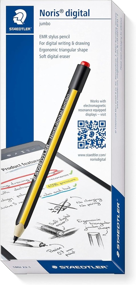 Staedtler Noris digital jumbo digital pen used on touchscreens, torn or open box