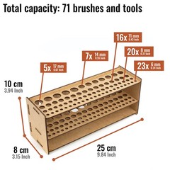 PROSCALE Paint Brush holder. Large Capacity Paint brush organizer and Art Sup…