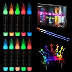 Fabric Paint 10Colors Glow in the Dark Paint 3D 10colors pen shape 3D Permanent