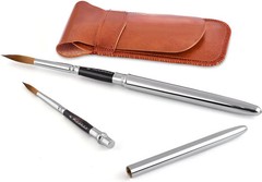 2 Sable Travel Watercolor Brushes 4Pcs Kolinsky Sable Watercolor Travel Brushes