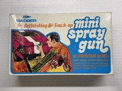 Badger Mini Spray Gun Set for Refinishing Touch-Up Vintage 1975 USA 250-4