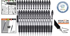 30 Pack Black Gel Pens – Fine Point 0.7mm Smooth Writing for School & Office