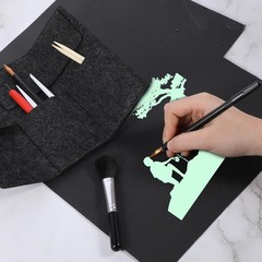9 Pcs Scratch Art Tools Set with Pens, Stylus, Scrapers, Brush & Storage Bag