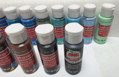LOT OF 38 CRAFT SMART ACRYLIC PAINT BOTTLES (2OZ.) – ALL DIFFERENT COLORS