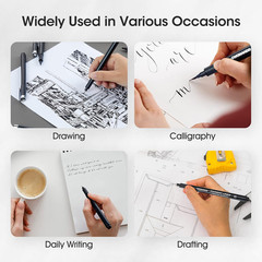 Art Pens,Fineliner Ink Pens,Set of 12 Technical Drawing Pen,Pigment Pen,Fine Poi