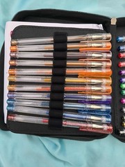 48 Metallic & Glitter Gel Pens with Case -Brand New