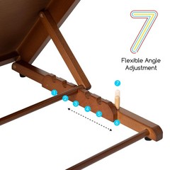 MEEDEN PRO A3 Tabletop Easel with Page Clips, 2 in 1 Versatile Drawing Brown