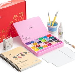 Deluxe 24 Colors Jelly Gouache Paint Set – Complete Art Kit with Brushes, Palett