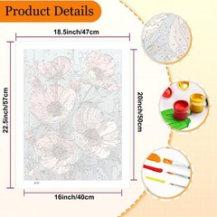 Flowers Paint By Numbers Kit Elegant Floral Vase Bouquet Full Drill Wall Art