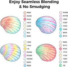 Ohuhu 48 Colors Alcohol Pastel Markers Brush & Fine+1 Marker Blender- Sweetness