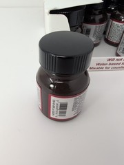 (12) 1 Oz Bottles Of Angelus Acrylic Leather Dark Brown Paint New