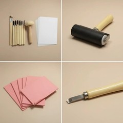 Lnncdsc Linocut Kit for Beginners & Adults â€“ Complete Block Printing Supplies
