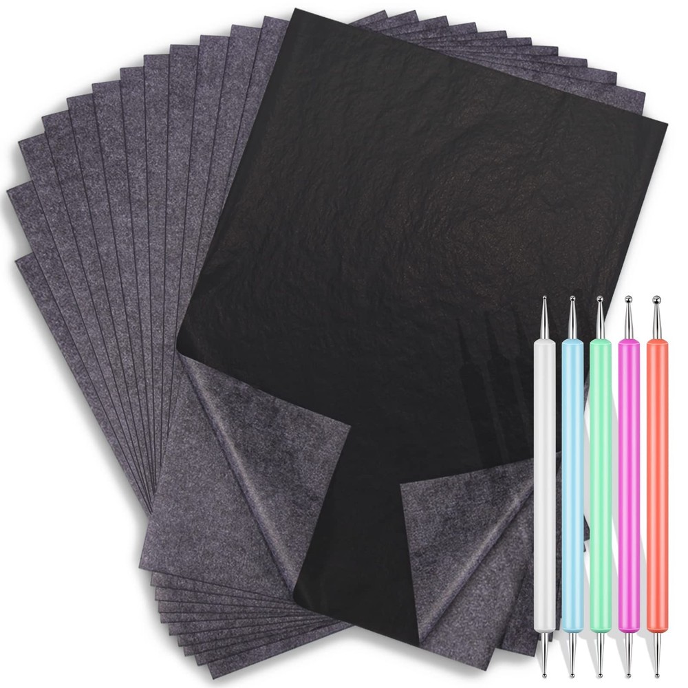 Graphite Transfer Paper 30 Sheets Stylus Tool Tracing Wood Canvas 8.5×11