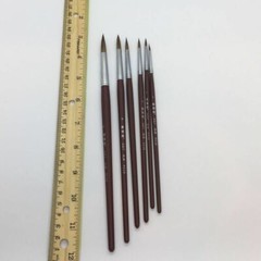 XDT#9538 Round Tip liner Artist Paint Art Brush 6pc Nail Oil Acrylic Watercolor