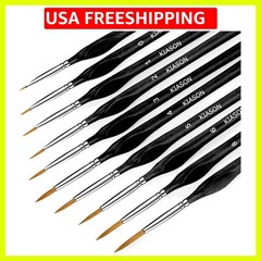 10PC Miniature Paint Brush for Fine Detailing,Small Painting Brushes Set for …