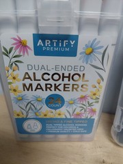 ARTIFY Premium Artist, Alcohol Brush Markers Carry Case Dual Tip +24 Watercolor