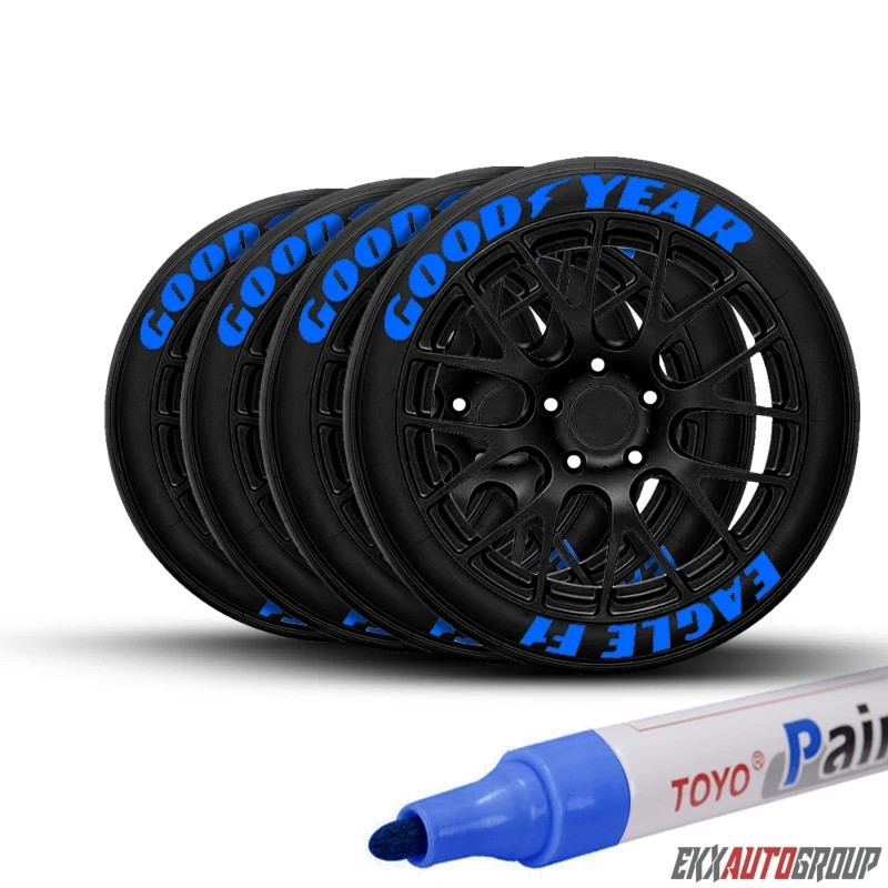 Waterproof Permanent Paint Marker Pen Car Tyre Tire Tread Rubber, pen Toyo -6PCS