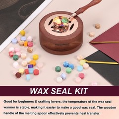 Wax Seal Kit, 300 Wax Beads, Candles, Leaf Green