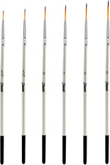 Script Liner Paintbrush 6 PCS Highly Flexible Liner Brush Extra Long Fine Point