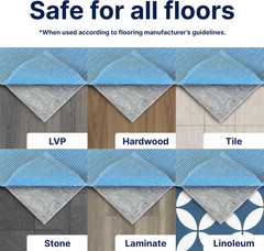 6′ Square 1/4″ Thick Felt Rug Pad – Safe for All Floors, Including Hardwoods