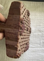 Vintage Carved Wooden and Wood and Metal Textile Wall Clay Stamps India