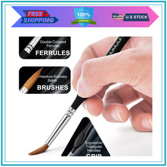 Kolinsky Sable Watercolor Brushes, 10pcs Sable Detail Paint Brush Set Will Keep
