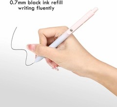 Gradient Black Gel Pens 5 Pcs Quick Dry Fine Point Writing Instruments for Gifts