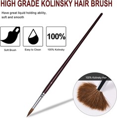Kolinsky Watercolor Brush Set Pure Kolinsky Sable Hair Pointed round Art Paintbr