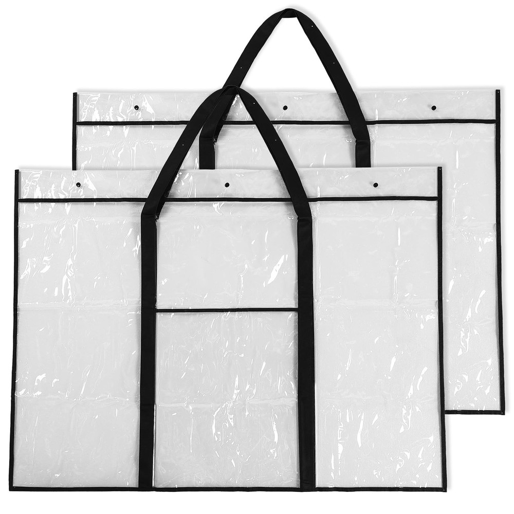 Windyun 2 Pack Large Poster Storage Bag 48″ x 36″ 48 x 36 inches, Black