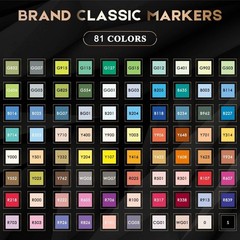 Blendable 81-Color Dual Tip Marker Set for Kids & Adults – Perfect for Artistry