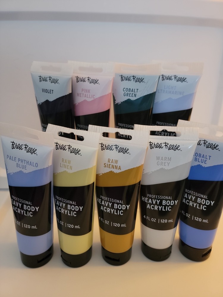 New Brea Reese Professional Heavy Body Acrylic 9 Full Size Tubes 4 Fl Oz Each