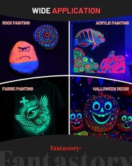 Fantastory Fluorescent Glow 2 Fl Oz (Pack of 10), Colors Series