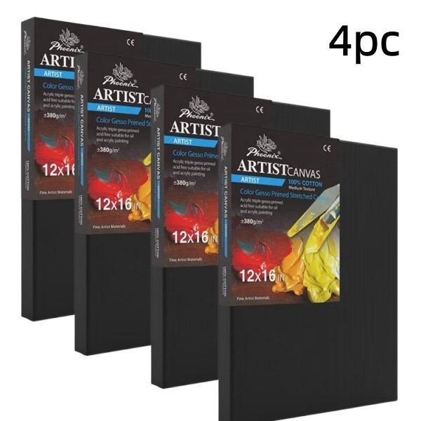 Professional Stretched Watercolor Canvas – 8×10 Inch/4 Pack, 100% Cotton Wat…