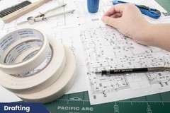 Pacific Arc Drafting Tape, 3/4 in. x 60 yd. roll. Multiple Uses 60 yd, White